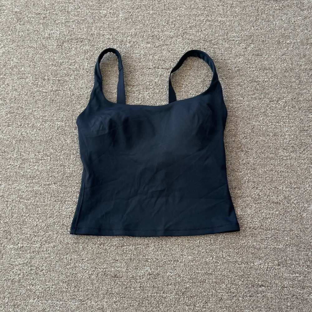 Nike x SKIMS Matte Square Neck Tank Obsidian Black TP-TNK-2728 Womens Size S NEW